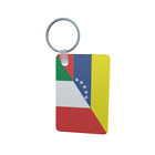 Schlüsselanhänger Flagge Fahne Venezuela-Italien Alu 40 x 57 mm