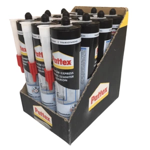 Sanitärsilikon Express in transparent 12 x 280ml Pilz- & Schimmelblocker - Bild 1 von 5