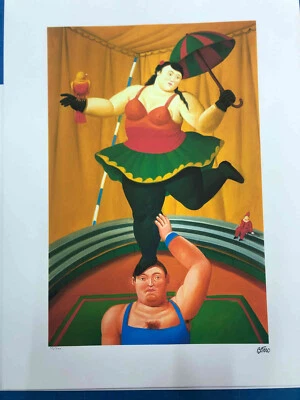 Fernando Lithographie De Botero off set cm 50x65 signature sur assiette avec - Photo 1/4