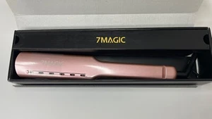 7 Magic Hair Straightener, Wide Flat Iron 1.7" Pink - Picture 1 of 3