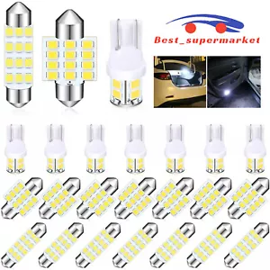 6500K LED Interior Lights Bulbs Kit Car Trunk Dome License Plate Lamps 20pcs NEW - Foto 1 di 13