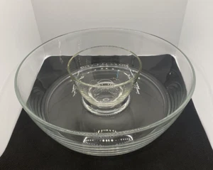 Luigi Bormioli • Michelango 11” 2 Piece Chip ‘n Dip Clear - Picture 1 of 11