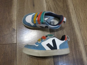 Sneakers VEJA ragazzo blu/bianco/multi camoscio/pelle taglia 10 EU 27 - Foto 1 di 12
