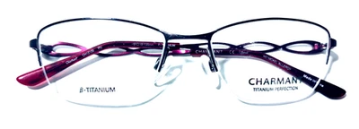 MARCOS DE GAFAS CHARMANT CH12120 PU UNISEX NUEVOS AUTÉNTICOS MEDIO BORDE 51-18-135 Foto 1 de 4