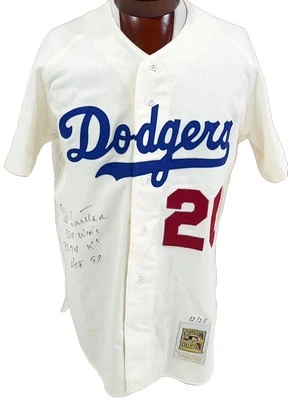 Don Sutton Signed Dodgers M & Ness Authentic Jersey 3 Stat /20 HOF 98 Auto PSA - Image 1 of 4