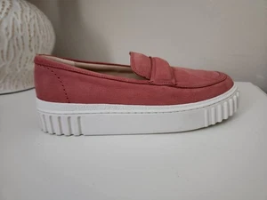 Zapatos para mujer Clarks MAYHILL COVE plataforma cuero mocasines rosa polvoriento talla 9 - Imagen 1 de 6