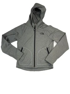 The North Face Girls Performance Full Zip Hoodie, Logo, Gray, Size Small 7/8 - Picture 1 of 8