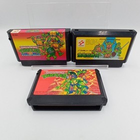 Teenage Mutant Ninja Turtles Set of 3 Nintendo Famicom Games Japanese FC Retro