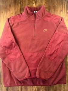 CHAQUETA POLAR JERSEY CREMALLERA I/2 BORGOÑA CEPILLADA NIKE SPORTSWEAR PARA HOMBRE Talla L - Imagen 1 de 11