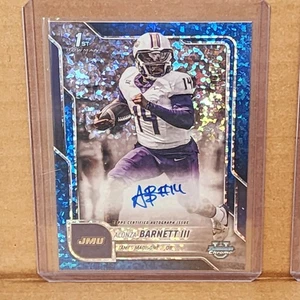 Alonza Barnett 2025 Bowman Univ Chrome Blue Mini Diamonds Auto #30/150 Dukes - Picture 1 of 3