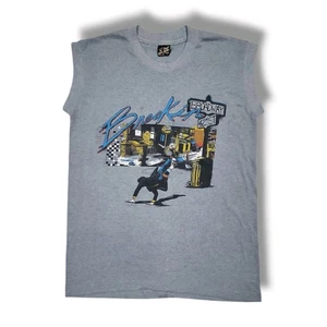 Vintage Top Half Tropix New York Breakin Sleeveless Gray T-Shirt Men's M - Picture 1 of 8