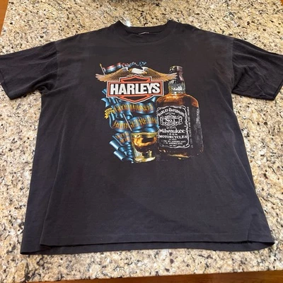 Camiseta 1982 3-D emblema Harley Davidson Jack Daniel’s Foto 1 de 4