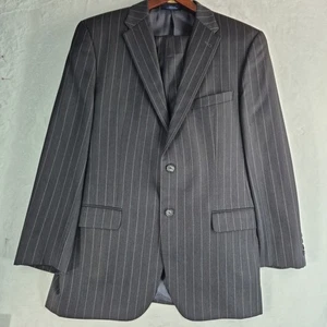 Joseph Abboud Anzug Herren Sakko 42 L Hose 36x32 schwarz Nadelstreifen Wolle Vintage  - Bild 1 von 12