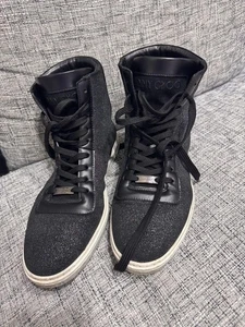 Jimmy Choo Zapatillas altas Zapatos Negro Gamuza Talla 42 EE. UU. About9... - Imagen 1 de 24