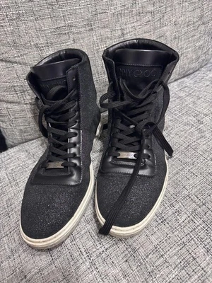 Jimmy Choo Zapatillas altas Zapatos Negro Gamuza Talla 42 EE. UU. About9... - Imagen 1 de 4