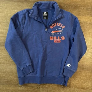 Herren Starter Royal Buffalo Bills Heisman Viertelreißverschluss Jacke Größe Large - Bild 1 von 6