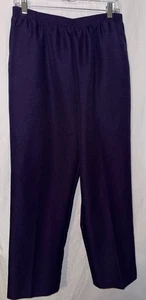 Alfred Dunner 12 Púrpura Pull On Pantalones Cintura Elástica Poliéster Pantalones - Imagen 1 de 5