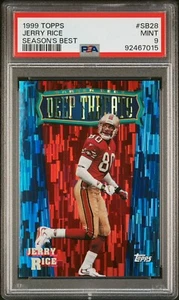 1999 TOPPS JERRY RICE SEASON’S BEST FOIL CARD #SB28 *GRADED PSA MINT 9 - 49ERS! - Bild 1 von 2