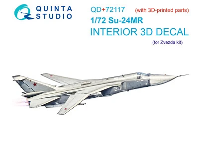 Quinta Studio 1/72 Su-24MR 3D-Printed & colour Interior (Zvezda) +3D-parts