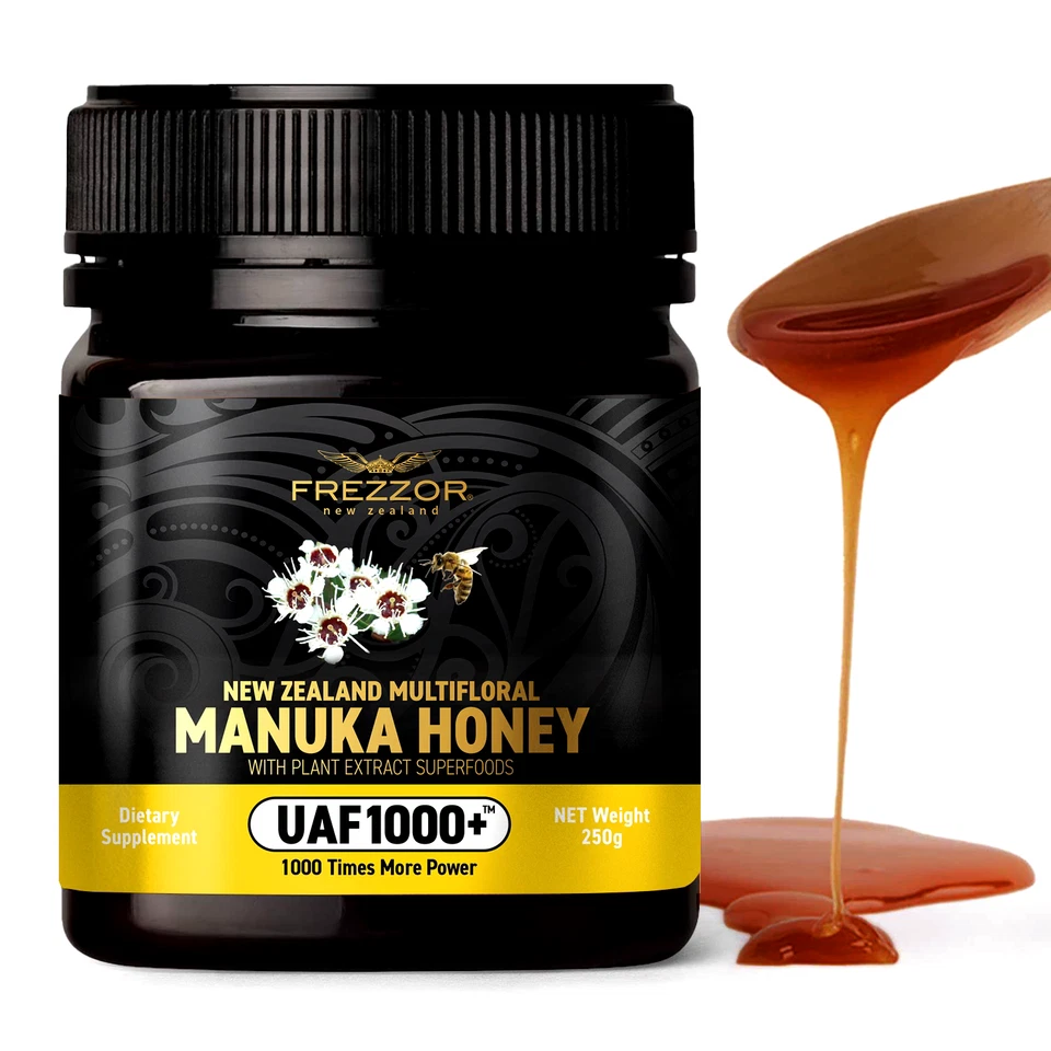 FREZZOR NEW ZEALAND MULTIFLORAL MANUKA HONEY UAF1000+, Cold & Flu Symptom Relief - Image 1 of 4