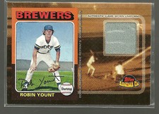 Robin Yount 2001 Topps American Pie Rookie Reprint Relics Jersey HOF Brewers