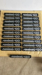 Vintage INNOCENTS MINI 120 Original Aluminum Written Sign refM3 - Picture 1 of 7
