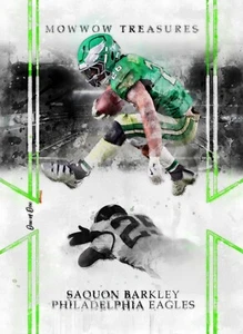 Saquon Barkley #1 Art Card Limited #ed/100 John Rudolph Signed Eagles Hurdle - Picture 1 of 3
