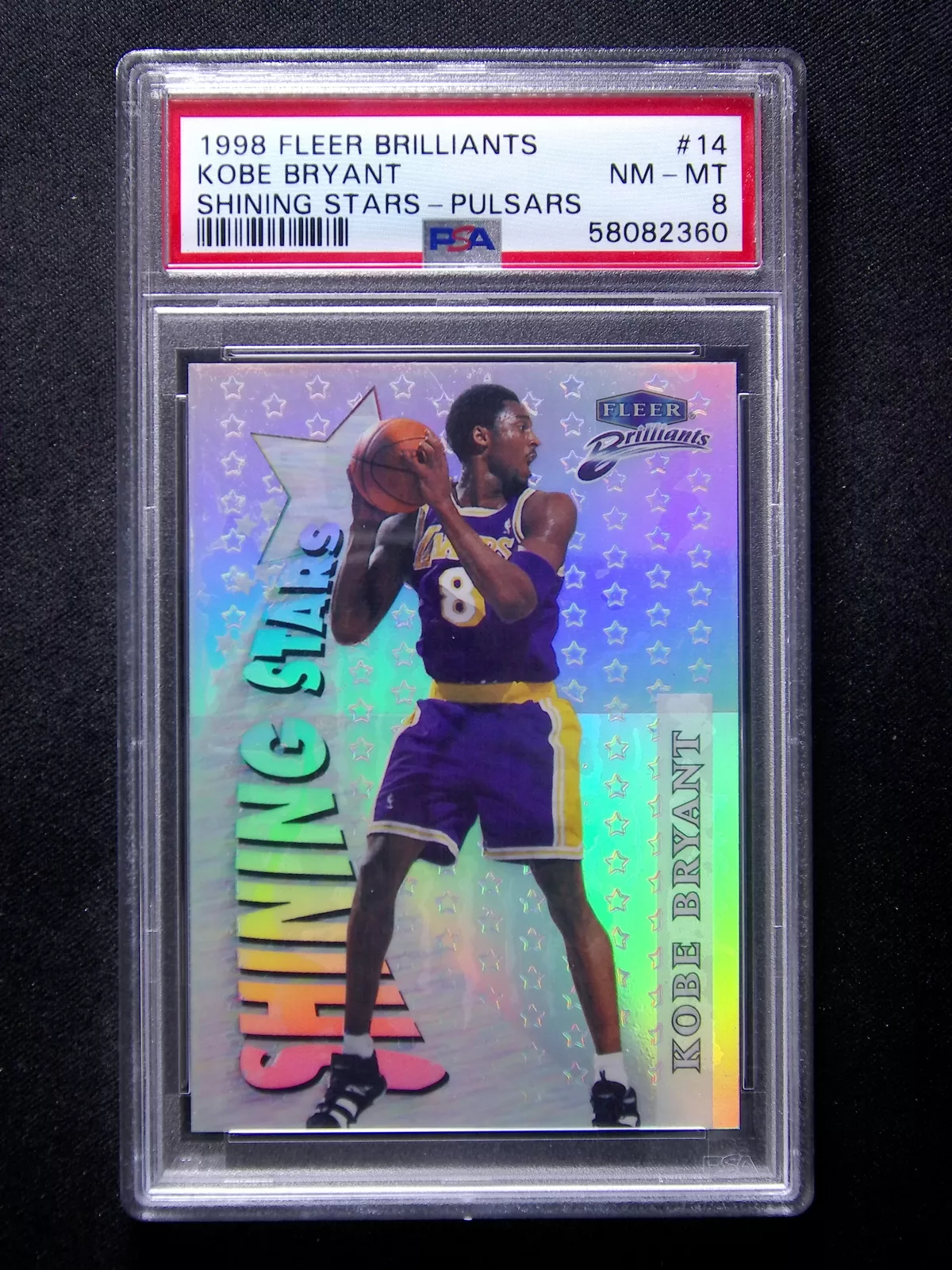 1998-99 Fleer Brilliants Shining Stars Pulsars #14 Kobe Bryant Lakers HOF PSA 8