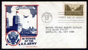 #934 US Army September 28 1945 Wash DC Mellone #Smartcraft Special cachet - Picture 1 of 1