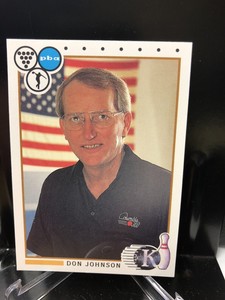 🎳 DON JOHNSON 1990 Kingpins Collect-A-Card # 46 Bowling card Hall of Fame