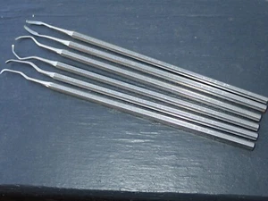 Rare “Hygienist” Line Set of 6 Antique S.S. White Dental Instruments Unique Gift - Picture 1 of 5