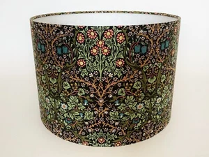 Blackthorn William Morris Fabric Drum Lampshade - Made to Order - Picture 1 of 11