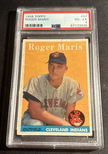 Roger Maris 1958 Topps Baseball Rookie Card #47 PSA 4 VG-EX - Picture 1 of 2