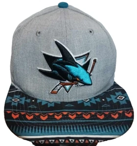 New Era 9Fifty San Jose Sharks NHL Gray Baseball Hat Cap Snapback OSFM 1 Size - Picture 1 of 7