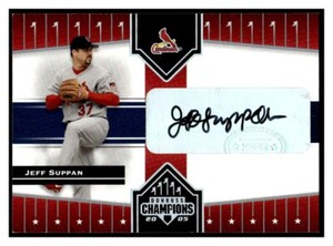 2005 Donruss Champions Autograph Auto 377 Jeff Suppan St. Louis Cardinals card