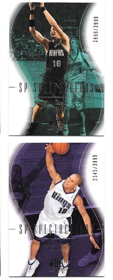Lot of 2 2003-04 SP Authentic Spectaculars #98 Pau Gasol #122 Mike Bibby /3999 - Image 1 of 2