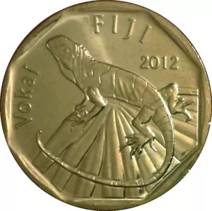 Fiji | Moneda de 1 dólar | Iguana con bandas | Saqamoli | KM336 | 2012 - 2017 - Imagen 1 de 2