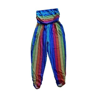Rouge Rainbow Striped Jumpsuit Harem Style Stretch Womens Size 3X - Picture 1 of 10