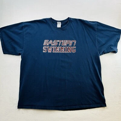 Eastern Connecticut State Shirt Adult 3XL XXXL Blue ECSU University Swimming Men - Image 1 of 4