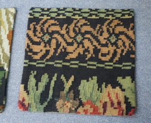 Vintage Turkish Anatolian Kilim Pillow Cushion Hand Woven Wool 18" x 18" - 59 - Picture 1 of 3