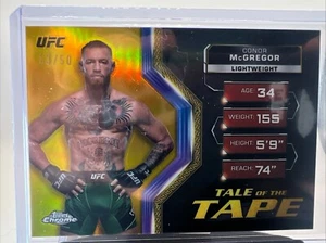 Conor McGregor/50 Gold Tale Of The Tape 2024 Topps Chrome UFC - Imagen 1 de 2