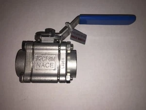 Mueller CF8M Nace 1" 2000 WOG Fig # 2366FW L495H 6495H SS Ball Valve - Picture 1 of 4