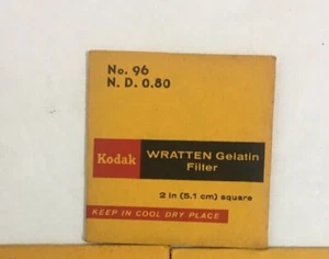 Kodak Wratten Gelatin Filter 2 in (5.1 cm) No 96 N.D. 0.80 - Picture 1 of 2