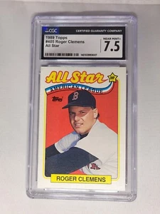 1989 Topps, Roger Clemens All Star #405, CGC, 7.5 NEAR MINT+ - Picture 1 of 4