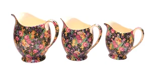ROYAL WINTON Grimwades HAZEL CHINTZ JUGS China Graduated Set 3 2208 Albans - Picture 1 of 9