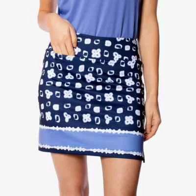 NUEVO CON ETIQUETAS GOLFTINI Azul Marino y Periwinkle ENERGY PullOn Tejido GOLF SKORT M & L Largo Foto 1 de 2