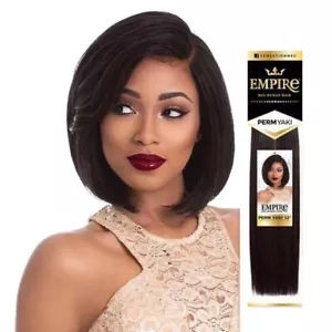 EMPIRE PERM YAKI 14" - Color #1 100% HUMAN REMY HAIR YAKY WEAVE W/ ARGAN OIL - Picture 1 of 1