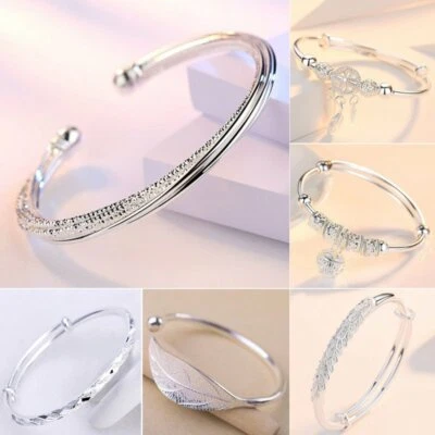 Fashion Silver Dreamcatcher Bracelet Cuff Bangle Women Wedding Jewelry Gift - Image 1 of 4