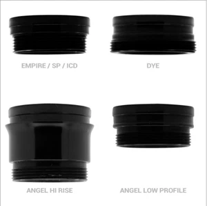 Inception Designs Feedneck Stub - Gloss Black - New - Angel Hi-Rise Paintball - Picture 1 of 1