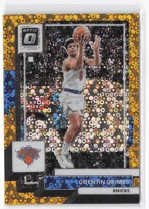 2022-23 Donruss Optic Quentin Grimes #2 Fast Break Gold #/10 Knicks - Picture 1 of 2